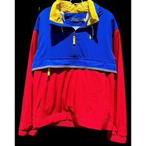 Polo Ralph Lauren Jacket Traveller M Rugby Royal Red – Y2K Sporty Retro Beachy